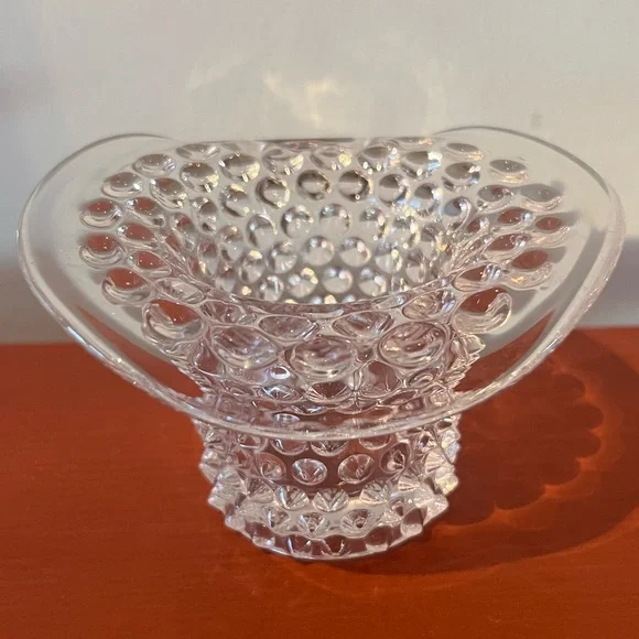 Vintage Fenton Clear Glass Spike Design Top Hat 1960’s 2.5"H X 4" - Picture 5 of 15